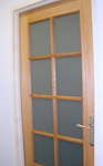 Etched glass window frosting